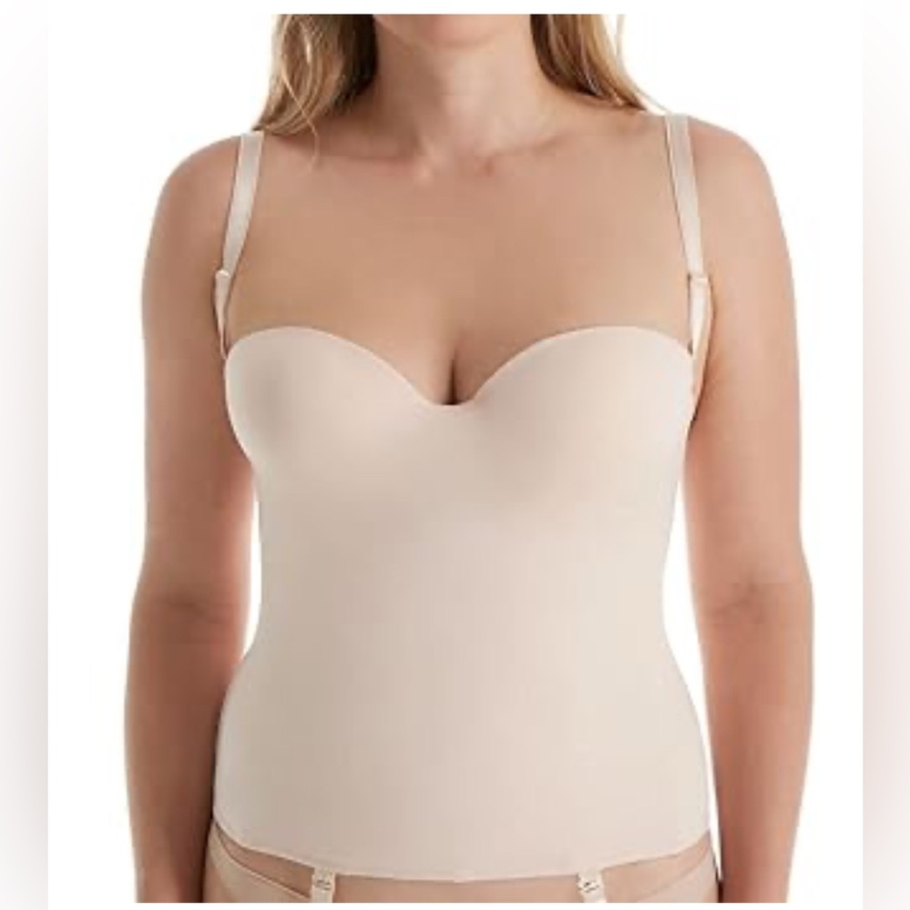 NWT Carnival Invisible Torselette in Nude Size 34C Style 426 Detachable Straps